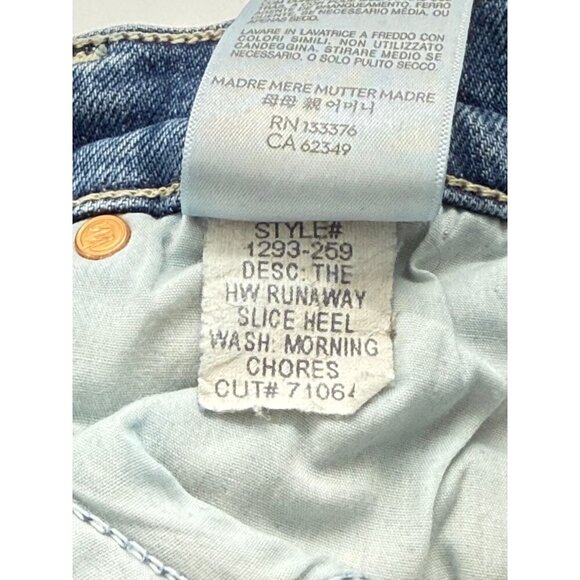 Mother Superior High Waisted Runaway Slice Heel Jeans in Morning Chores Size 25 - Picture 12 of 13